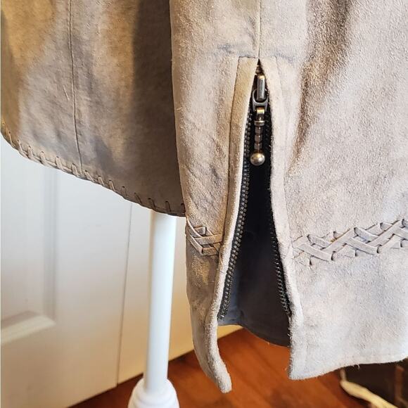 Cabelas vintage suede leather botton front blazer jacket‎ women's M reg - Picture 5 of 11